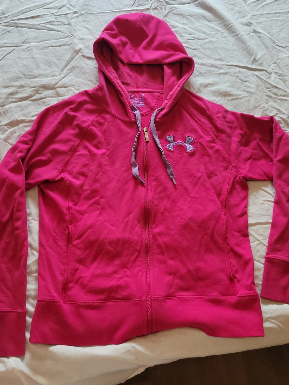 Under Armour Women's Pink Full-Zip Hooded Jacket